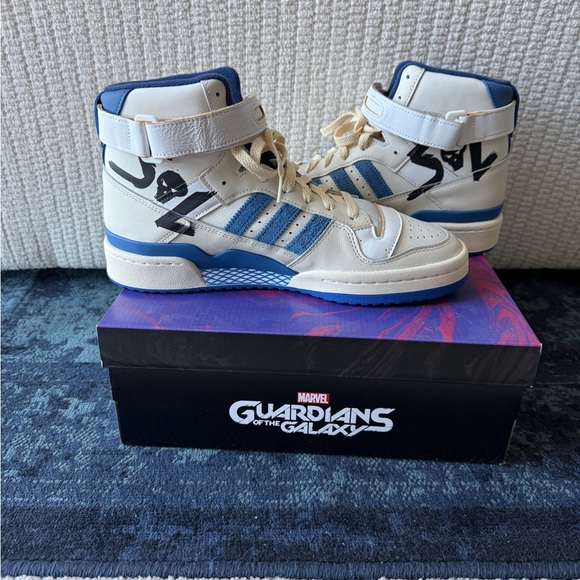 Adidas x Marvel Sneakers - Forum Hi 84 - Blue and Cream - Picture 7 of 8